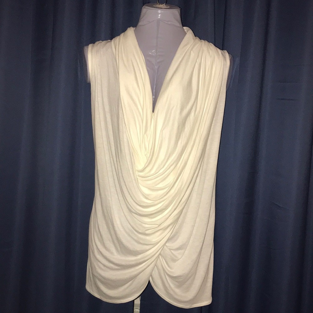 White Draped Jennifer Lopez Shirt